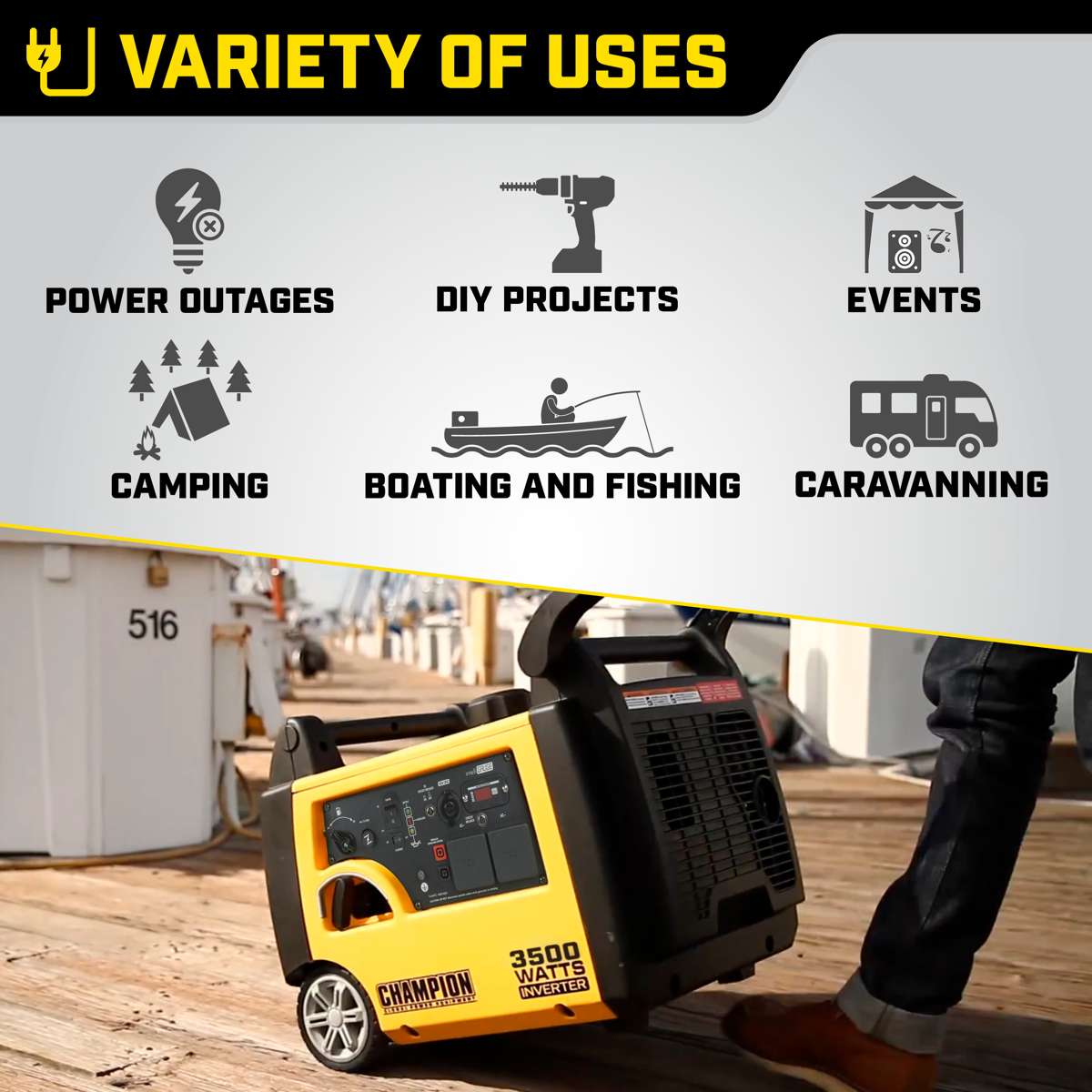 Champion 3500 Watt Inverter Générateur d'essence