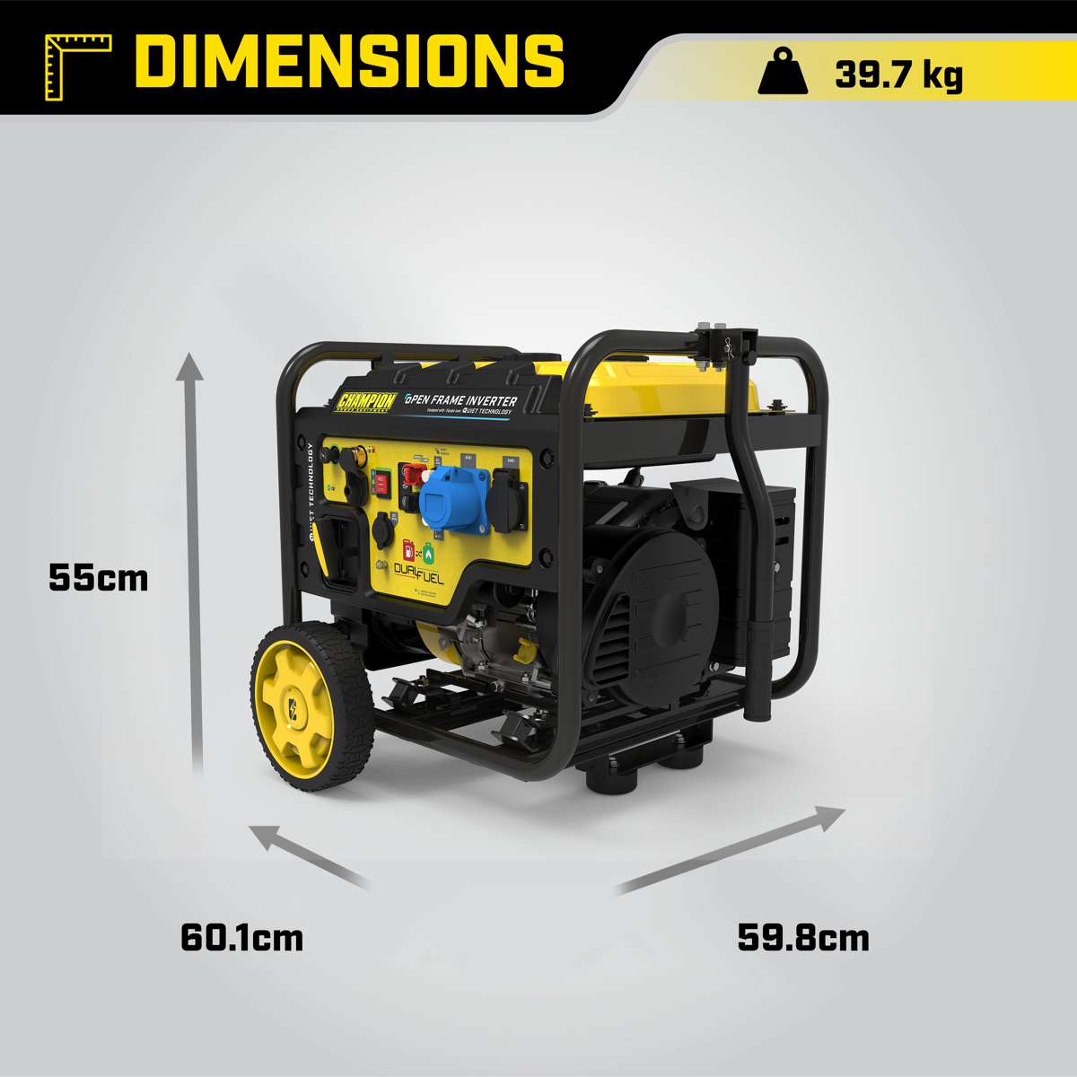 Champion 3600 Watt Dual Fuel groupe électrogène Inverter essence/propane