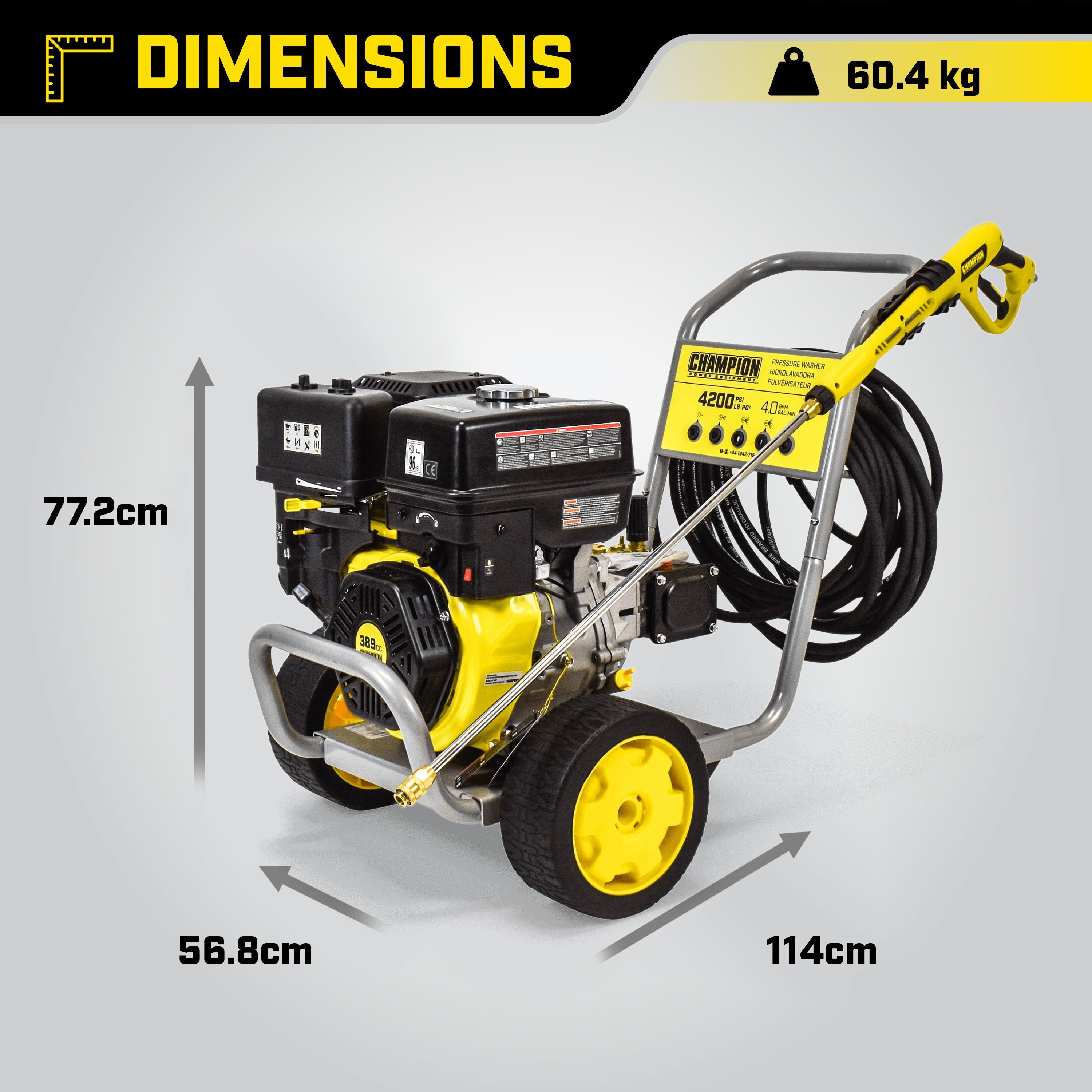 Champion 289 Bar (4200 PSI) 15.1 LPM Nettoyeur Haute Pression