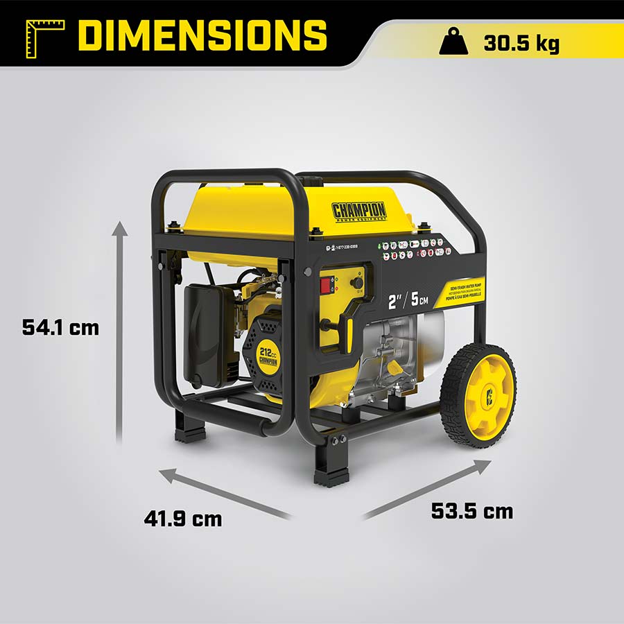 Pompe à eau propre/sale Champion 5 cm