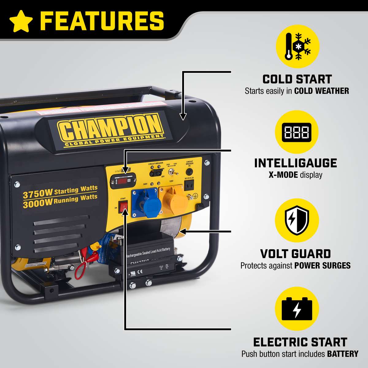 Génératrice à essence Champion 3500 watts